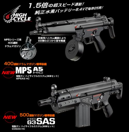 Tokyo Marui AEG MP5a5 и G3sas с новым гирбоксом High Cycle