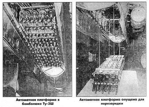 ППШ на автоматной платформе в бомболюке самолета ТУ-2Ш