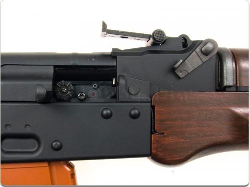 эйрсофт привод Tokyo Marui AEG AK-74N прицельная планка, замыкатель газовой трубки и регулировка хоп-апа