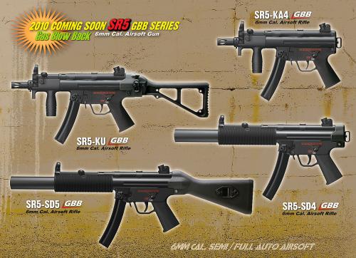оружие для страйкбола MP5-SD5, MP5-SD4, MP5-KU, MP5-KA от SRC