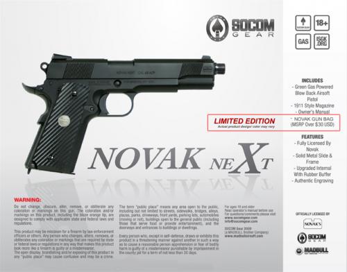 рекламный плакат GBB Socom Gear Novak Next