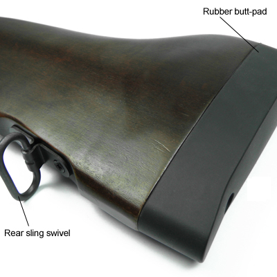 резиновый затыльник-амортизатор отдачи на прикладе страйкбольного гранатомета M79 от King Arms