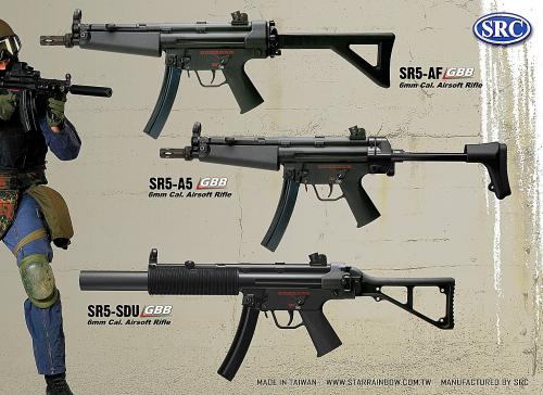 H&amp;K MP5-AF, MP5-A5, MP5-SDU от SRC