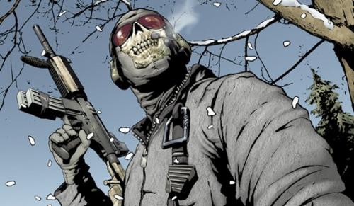 маска балаклава с черепом на персонаже игры modern warfare 2