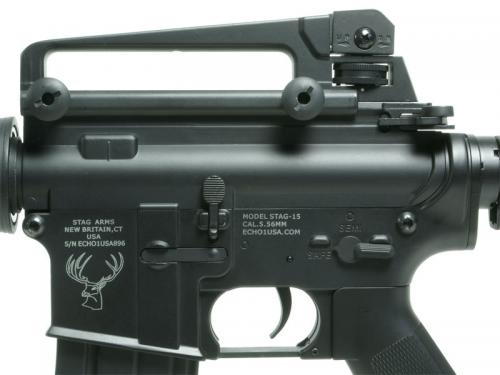 ствольная коробка с маркировкой Stag Arms на страйкбольной винтовке M4 от Echo1USA