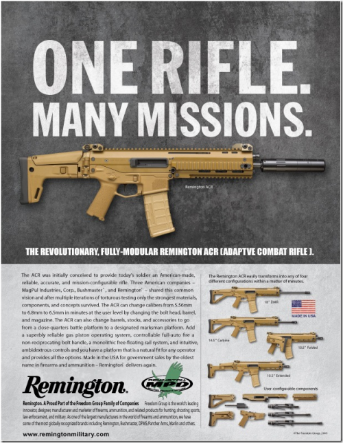 реклама Оружие будущего - Remington ACR